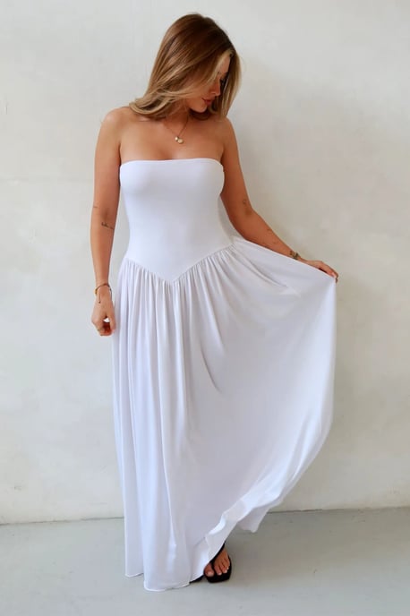 Sofie Trägerloses Figurbetontes Maxikleid - Image 2
