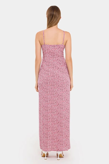 Floral Maxi-Kleid mit Ausschnitt unter der Brust - Image 4