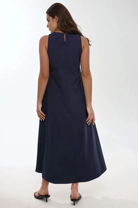 Mixray Kollektion Ärmelloses A-Linien-Maxikleid mit Rundhalsausschnitt - Image 4