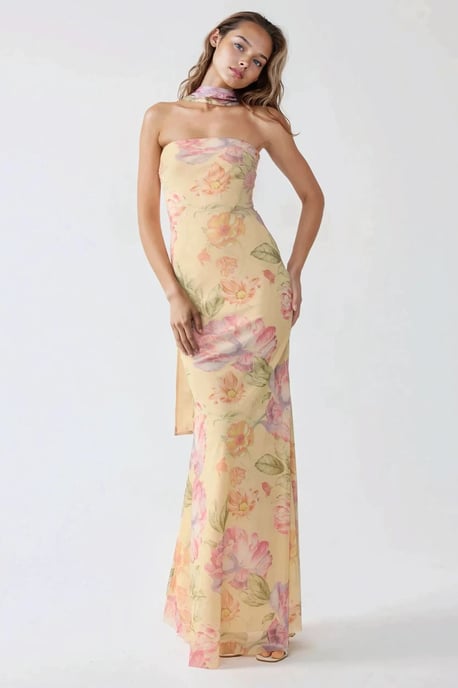 Trägerloses Blüten-Midi-Kleid - Image 6
