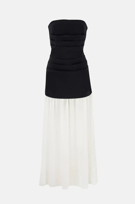 Bandeau Schwarz-Weiß Kleid - Image 4