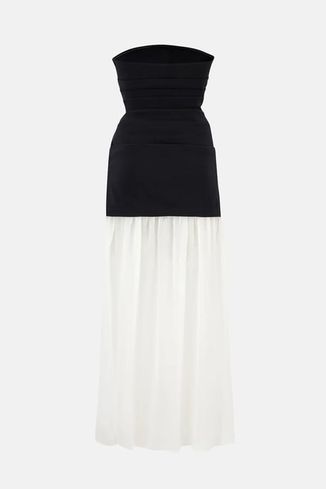 Bandeau Schwarz-Weiß Kleid - Image 5
