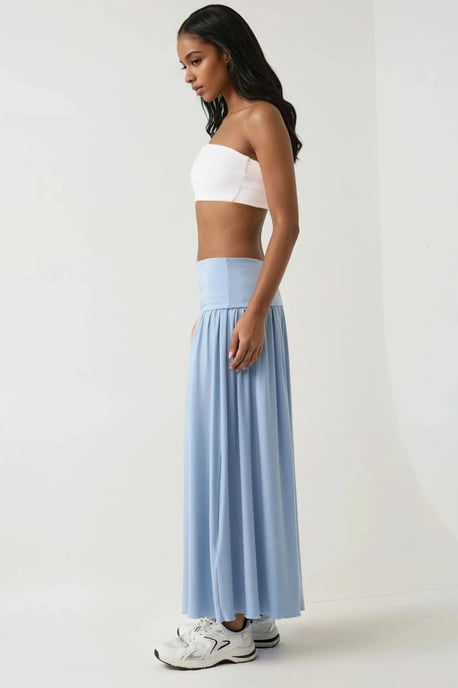 2-in-1 Midi Elastisches Strapless Kleid/Rock - Image 5