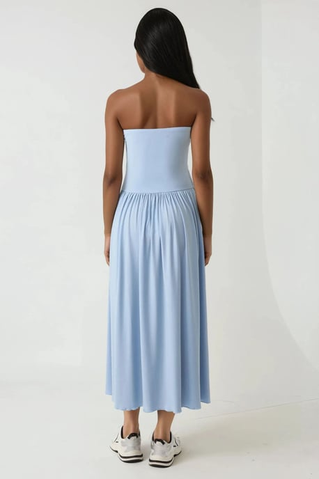 2-in-1 Midi Elastisches Strapless Kleid/Rock - Image 6