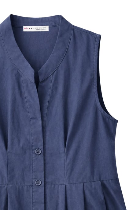Geknöpfter Tippet-Kragen-Maxi-Kleid - Image 2