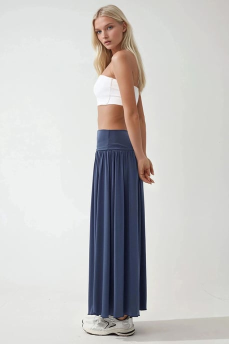 2-in-1 Midi Elastisches Strapless Kleid/Rock - Image 5