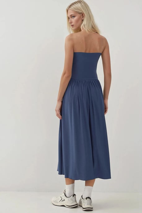 2-in-1 Midi Elastisches Strapless Kleid/Rock - Image 6