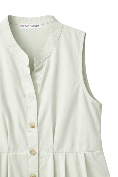 Geknöpfter Tippet-Kragen-Maxi-Kleid - Image 2