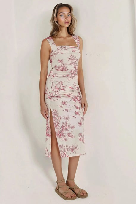 Ärmelloses bedrucktes Midikleid - Image 2
