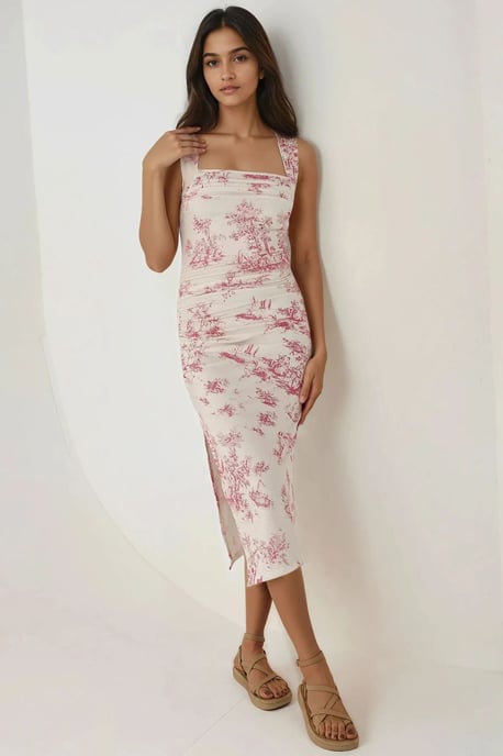 Ärmelloses bedrucktes Midikleid - Image 3