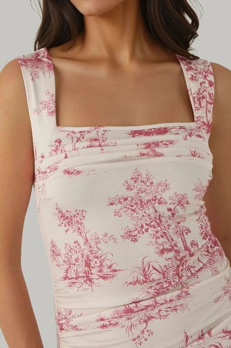 Ärmelloses bedrucktes Midikleid - Image 5
