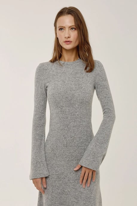Strukturiertes Maxikleid mit Rundhalsausschnitt - Image 2