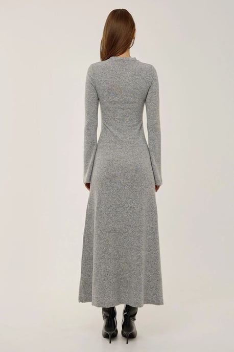 Strukturiertes Maxikleid mit Rundhalsausschnitt - Image 4