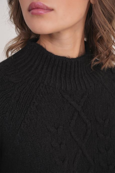 Rippstrick-Pullover mit Argyle-Muster und halbem Stehkragen - Image 5