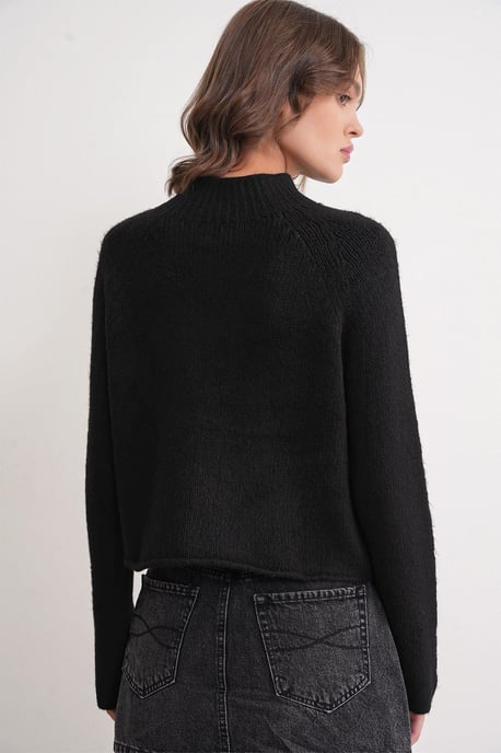 Rippstrick-Pullover mit Argyle-Muster und halbem Stehkragen - Image 6