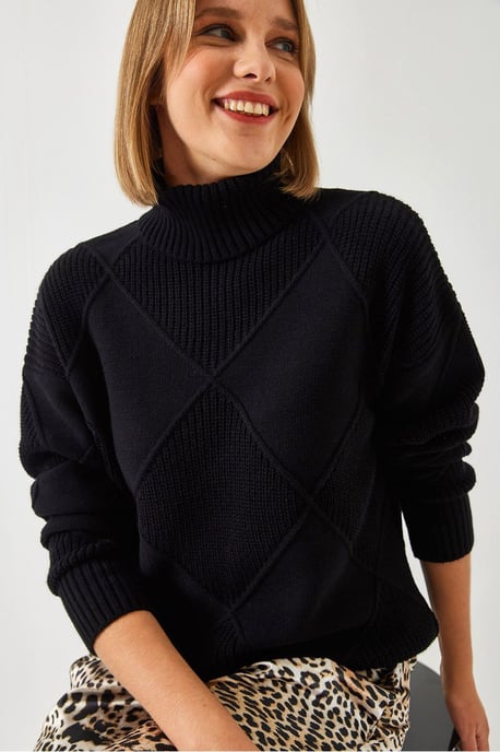 Strukturierter Rollkragenpullover - Image 4