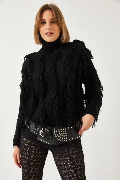 Rüschenkragen Cropped Pullover - Image 2