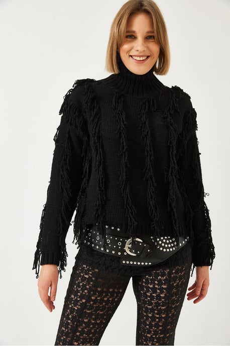 Rüschenkragen Cropped Pullover - Image 4