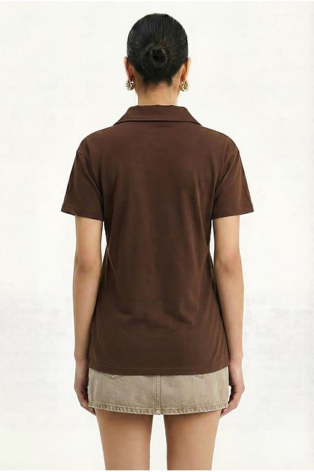 Besticktes Textdruck-Polohemd - Image 6