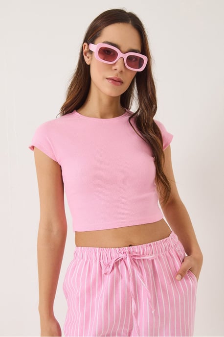 Crew-Neck Crop T-Shirt - Image 3