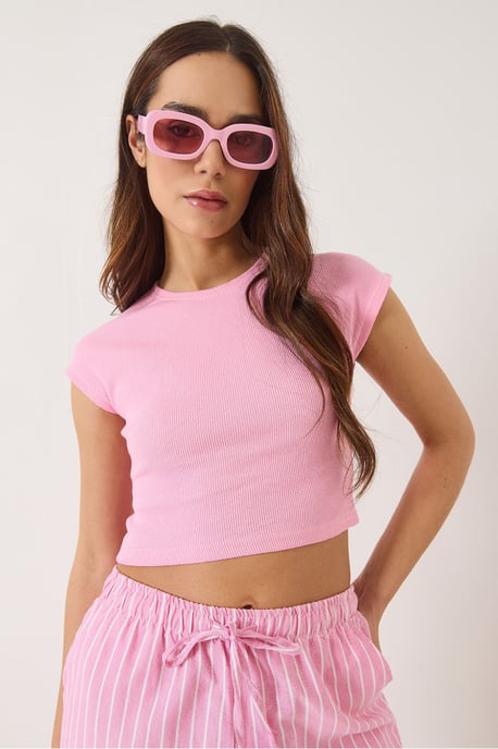 Crew-Neck Crop T-Shirt - Image 5