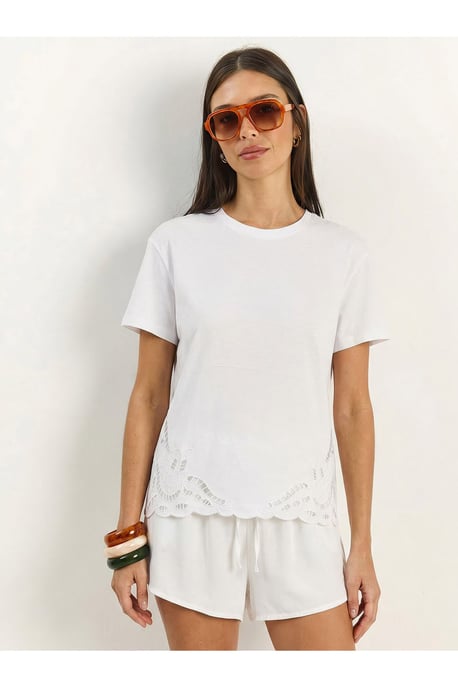 Besticktes Rundhals-T-Shirt - Image 2