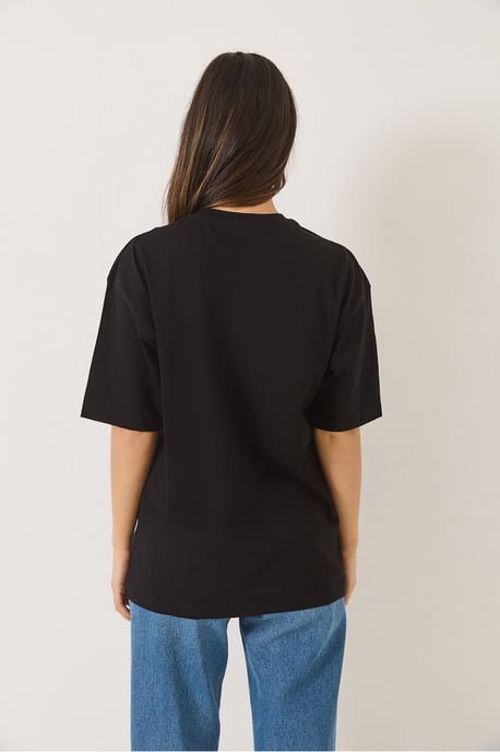 Übergröße Bedrucktes Rundhals-T-Shirt - Image 6
