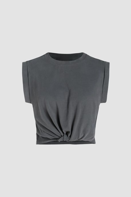 Basic Rundhals Cropped T-Shirt - Image 1