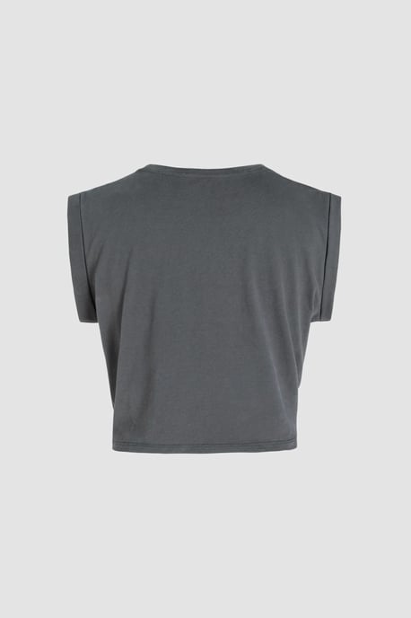 Basic Rundhals Cropped T-Shirt - Image 2