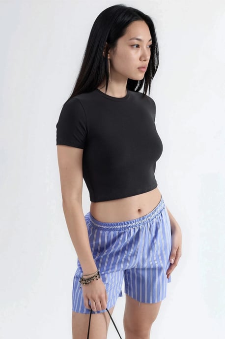 Crew-Neck Crop T-Shirt - Image 2