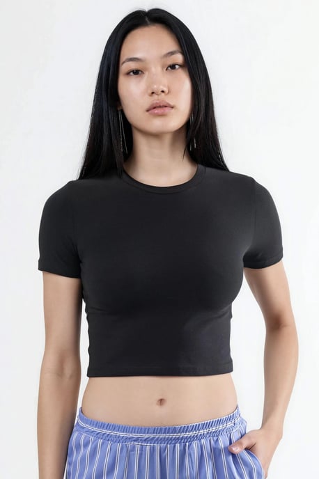 Crew-Neck Crop T-Shirt - Image 5