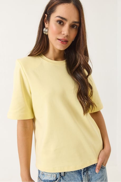 Gepolstertes Rundhals-T-Shirt - Image 1
