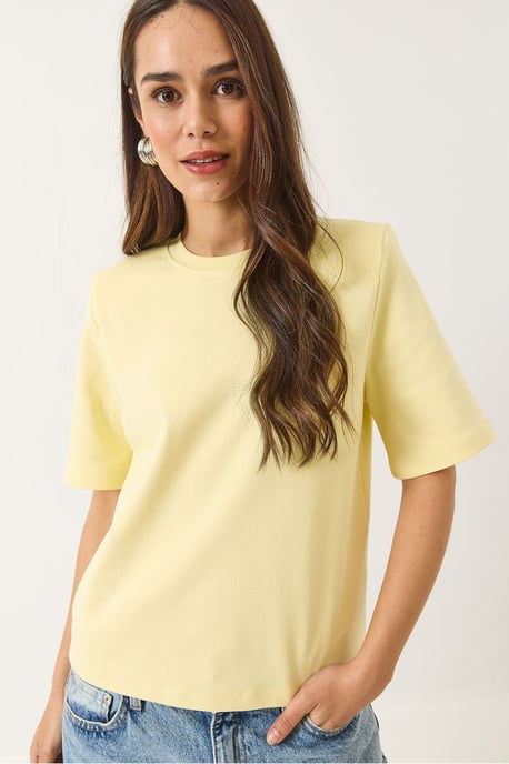 Gepolstertes Rundhals-T-Shirt - Image 3