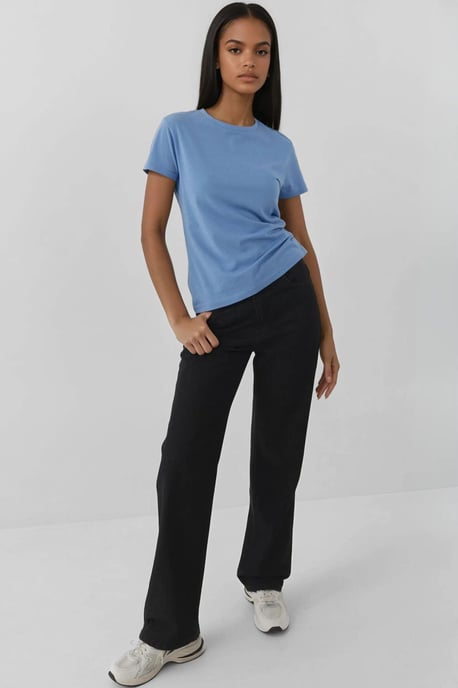 Regular Fit Rundhals Baumwoll-T-Shirt - Image 3