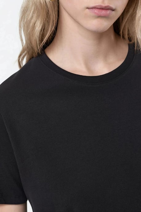 Schlichtes Rundhalsausschnitt Baumwoll-T-Shirt - Image 6