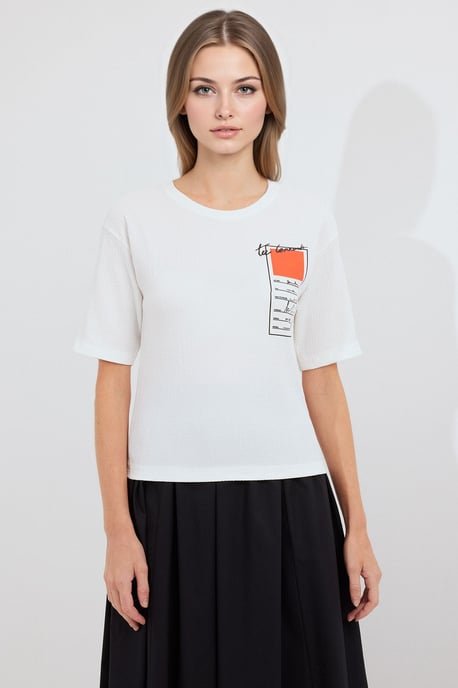 Bedrucktes Rundhals T-Shirt mit kurzen Ärmeln - Image 1