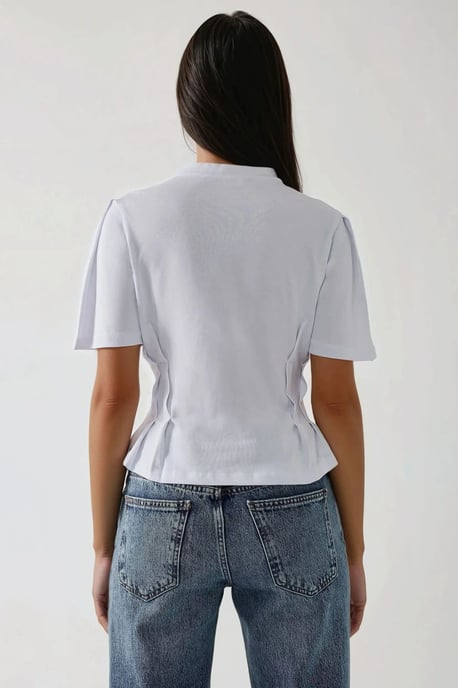 Figurbetontes Rundhals-T-Shirt - Image 5