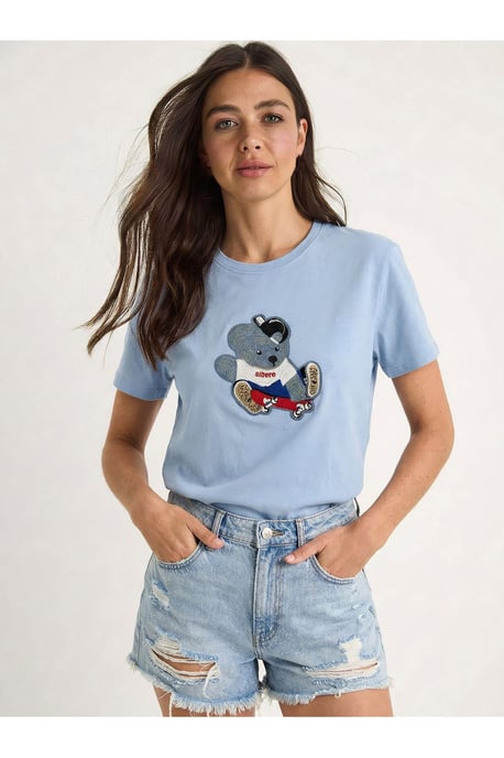 Besticktes Rundhals-T-Shirt - Image 2
