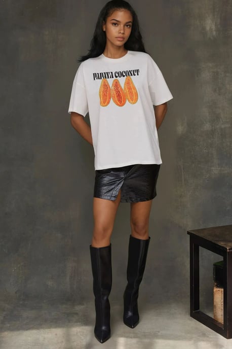 100% Baumwolle Übergrößen Bedrucktes Rundhals Baumwoll-T-Shirt - Image 2