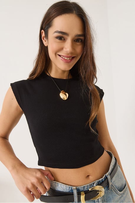 Crew Neck Cropped T-Shirt - Image 3