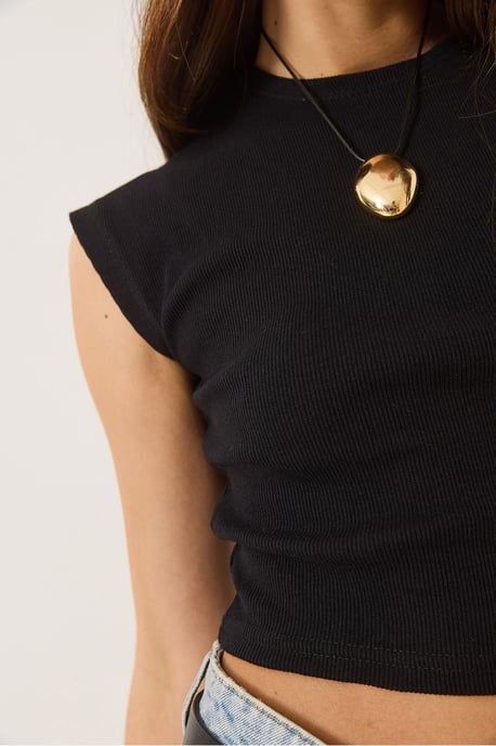Crew Neck Cropped T-Shirt - Image 5