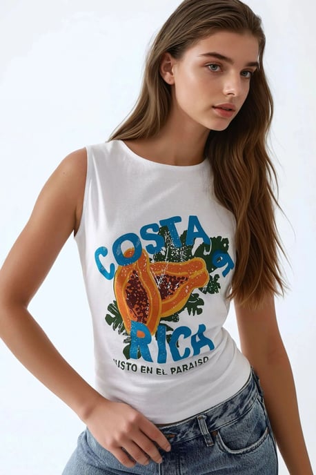 Slim Fit Bedrucktes Rundhals-T-Shirt - Image 1