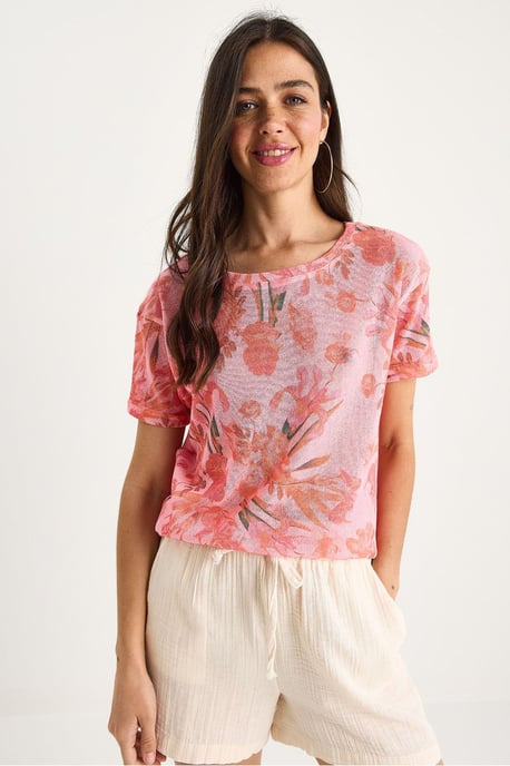 Transparentes Rundhals-T-Shirt - Image 2