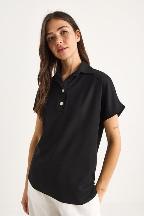 Lässiges Polo-T-Shirt mit Knopfleiste - Image 3