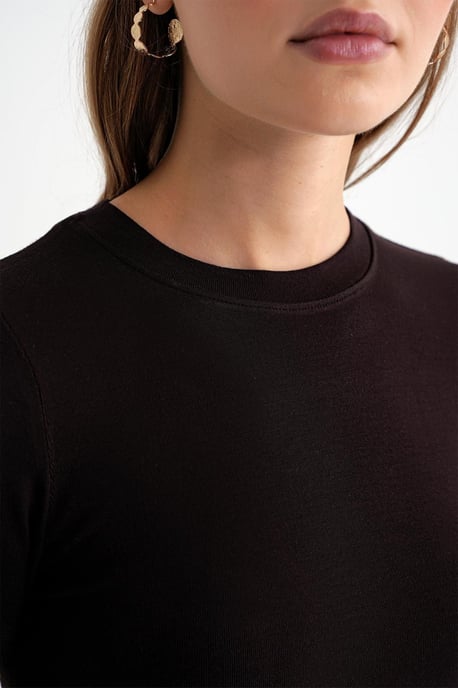 Slim Fit Rundhals Baumwoll-T-Shirt - Image 6