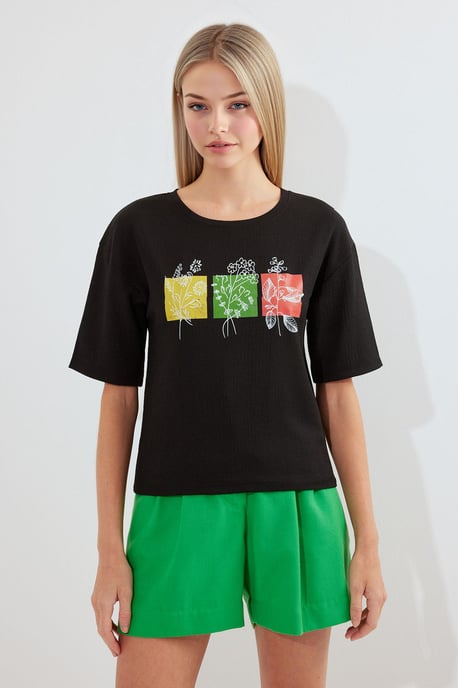 Bedrucktes Rundhals-T-Shirt - Image 2