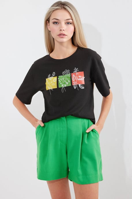 Bedrucktes Rundhals-T-Shirt - Image 3