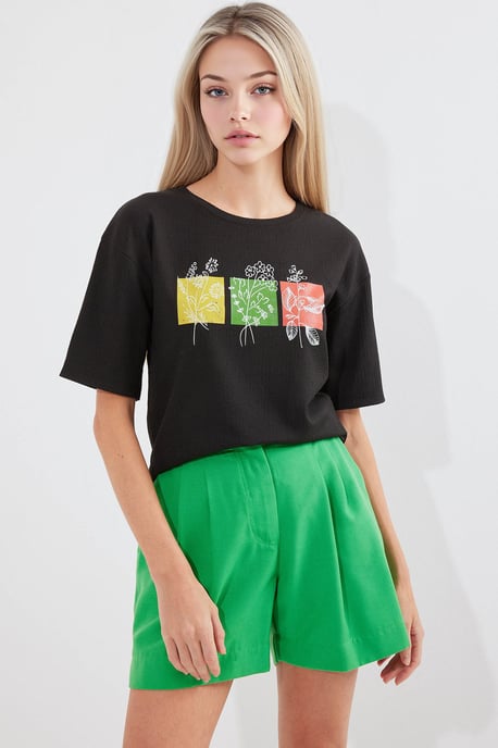 Bedrucktes Rundhals-T-Shirt - Image 4