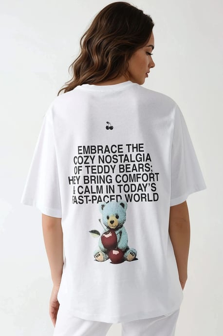 Oversized Rundhals T-Shirt mit Print - Image 2