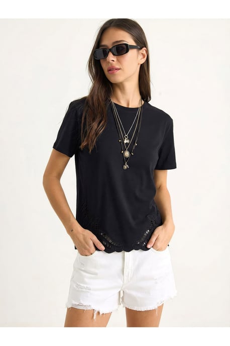Besticktes Rundhals-T-Shirt - Image 3